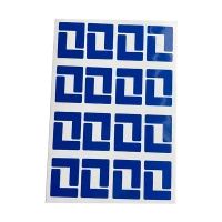 L形定位贴 DWT-04 蓝色 3×3×1cm PVC背胶(GOSIM) 32个