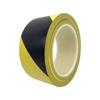 PVC警示胶带 黄黑斜纹 0.15mm×48mm×33m PE管芯
