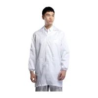 防静电条纹大褂 F3S10 M(160) 白色 98%聚酯纤维+2%导电纤维 5mm条纹 EV