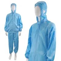 防静电条纹连帽分体服 F3S20 6XL(195) 蓝色 98%聚酯纤维+2%导电纤维 5mm条纹 EV